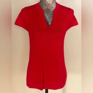 ett:twa by Anthropologie Women Red Pullover Soft Merino Wool Sweater Size M